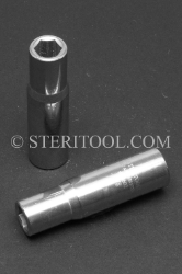 #10602 - 3/8" x 3/8 DR Stainless Steel Deep Socket. 3/8 dr, 3/8dr, 3/8-dr, deep, stainless steel, socket