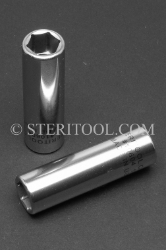 #10604 - 1/2" x 3/8 DR Stainless Steel Deep Socket 3/8 dr, 3/8dr, 3/8-dr, deep, stainless steel, socket