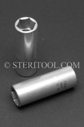 #10606 - 5/8" x 3/8 DR Stainless Steel Deep Socket. 3/8 dr, 3/8dr, 3/8-dr, deep, stainless steel, socket