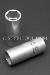 #10609 - 13/16" x 3/8 DR Stainless Steel Deep Socket. 3/8 dr, 3/8dr, 3/8-dr, deep, stainless steel, socket