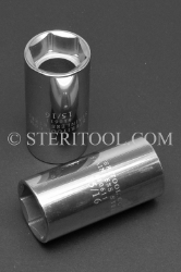 #10611 - 15/16" x 3/8 DR Stainless Steel Deep Socket. 3/8 dr, 3/8dr, 3/8-dr, deep, stainless steel, socket