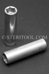 #10625 - 12mm x 3/8 DR Stainless Steel Deep Socket. 3/8 dr, 3/8dr, 3/8-dr, deep, stainless steel, socket