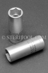 #10630 - 17mm x 3/8 DR Stainless Steel Deep Socket. 3/8 dr, 3/8dr, 3/8-dr, deep, stainless steel, socket