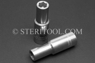 #10646 - 1/2" x 1/2 DR Stainless Steel Deep Socket. 1/2 dr, 1/2dr, 1/2-dr, deep, stainless steel, socket