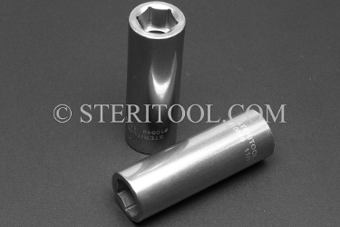 #10649 - 11/16" x 1/2 DR Stainless Steel Deep Socket. 1/2 dr, 1/2dr, 1/2-dr, deep, stainless steel, socket