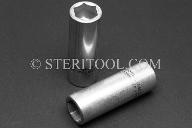 #10650 - 3/4" x 1/2 DR Stainless Steel Deep Socket. 1/2 dr, 1/2dr, 1/2-dr, deep, stainless steel, socket