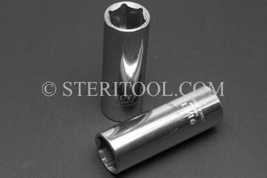 #10651 - 13/16" x 1/2 DR Stainless Steel Deep Socket. 1/2 dr, 1/2dr, 1/2-dr, deep, stainless steel, socket