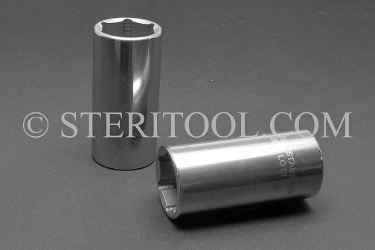 #10655 - 1-1/16" x 1/2 DR Stainless Steel Deep Socket. 1/2 dr, 1/2dr, 1/2-dr, deep, stainless steel, socket
