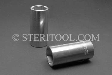 #10656 - 1-1/8" x 1/2 DR Stainless Steel Deep Socket. 1/2 dr, 1/2dr, 1/2-dr, deep, stainless steel, socket
