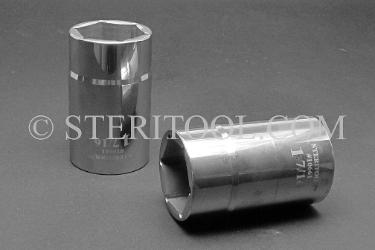 #10661 - 1-7/16" x 1/2 DR Stainless Steel Deep Socket. 1/2 dr, 1/2dr, 1/2-dr, deep, stainless steel, socket