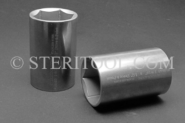 #10663 - 1-9/16" x 1/2 DR Stainless Steel Deep Socket. 1/2 dr, 1/2dr, 1/2-dr, deep, stainless steel, socket