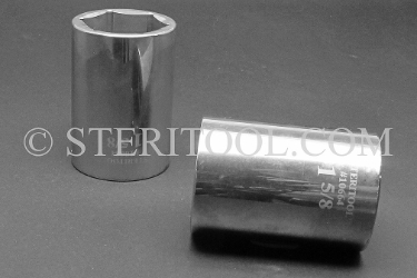 #10664 - 1-5/8" x 1/2 DR Stainless Steel Deep Socket. 1/2 dr, 1/2dr, 1/2-dr, deep, stainless steel, socket