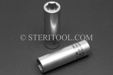 #10667 - 16mm x 1/2 DR Stainless Steel Deep Socket. 1/2 dr, 1/2dr, 1/2-dr, deep, stainless steel, socket