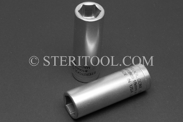 #10669 - 18mm x 1/2 DR Stainless Steel Deep Socket. 1/2 dr, 1/2dr, 1/2-dr, deep, stainless steel, socket