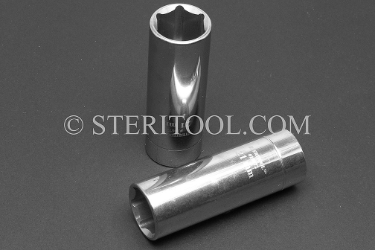 #10672 - 21mm x 1/2 DR Stainless Steel Deep Socket. 1/2 dr, 1/2dr, 1/2-dr, deep, stainless steel, socket