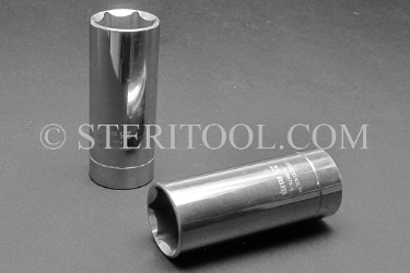 #10676 - 25mm x 1/2 DR Stainless Steel Deep Socket. 1/2 dr, 1/2dr, 1/2-dr, deep, stainless steel, socket