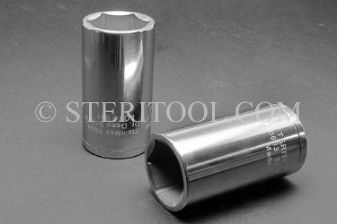 #10683 - 32mm x 1/2 DR Stainless Steel Deep Socket. 1/2 dr, 1/2dr, 1/2-dr, deep, stainless steel, socket