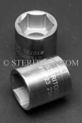 #10723 - 23mm X 3/8 DR Stainless Steel Standard Socket. 3/8dr, 3/8 dr, 3/8-dr, stainless steel, socket