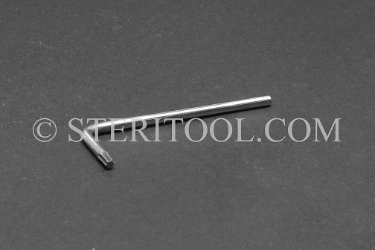 #10809 - #9 Stainless Steel Star L Key. star, hex lobe, torx, L key, stainless steel
