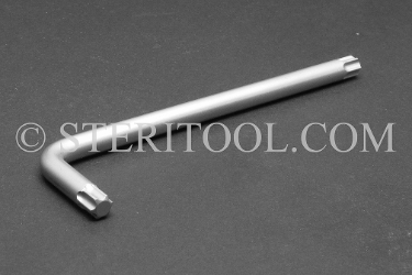 #10817 - #45 Stainless Steel Star L Key. star, hex lobe, torx, L key, stainless steel