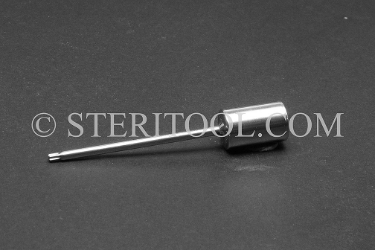 #10858_SP2 - #8 Star x 1/4 DR Stainless Steel Bit. 2" Shaft. star, hex lobe, torx, 1/4 dr, 1/4-dr, 1/4dr, bit, stainless steel