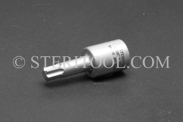 #10871 - #50 Star x 3/8 DR Stainless Steel Bit.   star, hex lobe, torx, 1/4 dr, 1/4-dr, 1/4dr, bit, stainless steel