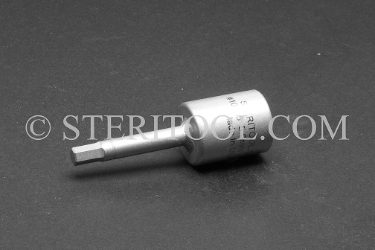 #10895 - 5mm Hex x 3/8 DR Stainless Steel Bit. 3/8 dr, 3/8dr, 3/8-dr, hex, bit, staInless steel