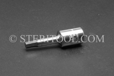 #10896 - 6mm Hex x 3/8 DR Stainless Steel Bit. 3/8 dr, 3/8dr, 3/8-dr, hex, bit, staInless steel