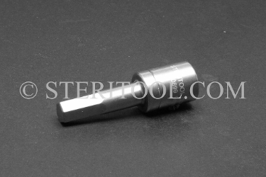 #10899 - 9mm Hex x 3/8 DR Stainless Steel Bit. 3/8 dr, 3/8dr, 3/8-dr, hex, bit, staInless steel