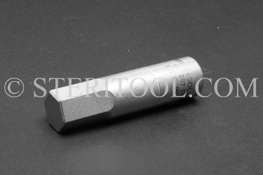 #10907 - 17mm Hex x 3/8 DR Stainless Steel Bit. 3/8 dr, 3/8dr, 3/8-dr, hex, bit, staInless steel