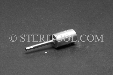 #10913 - 1/8" Hex x 3/8 DR Stainless Steel Bit. 3/8 dr, 3/8dr, 3/8-dr, hex, bit, staInless steel