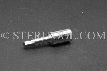 #10918 - 1/4" Hex x 3/8 DR Stainless Steel Bit. 3/8 dr, 3/8dr, 3/8-dr, hex, bit, staInless steel