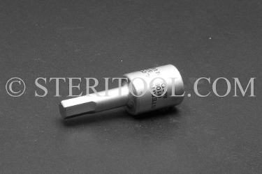 #10919 - 5/16" Hex x 3/8 DR Stainless Steel Bit. 3/8 dr, 3/8dr, 3/8-dr, hex, bit, staInless steel