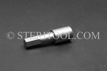 #10921 - 7/16" Hex x 3/8 DR Stainless Steel Bit. 3/8 dr, 3/8dr, 3/8-dr, hex, bit, staInless steel