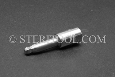 #10927 - 7.0 mm Ball Hex x 3/8 DR Stainless Steel Bit. 3/8 dr, 3/8dr, 3/8-dr, ball hex, bit, staInless steel