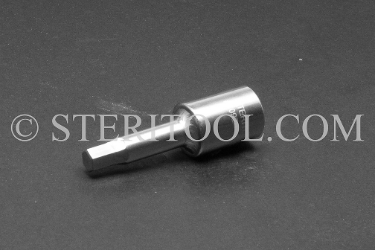 #10928 - 9/32" Hex x 3/8 DR Stainless Steel Bit. 3/8 dr, 3/8dr, 3/8-dr, hex, bit, staInless steel