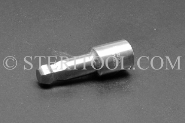 #10934 - 1/2" Ball Hex x 3/8 DR Stainless Steel Bit. 3/8 dr, 3/8dr, 3/8-dr, ball hex, bit, staInless steel