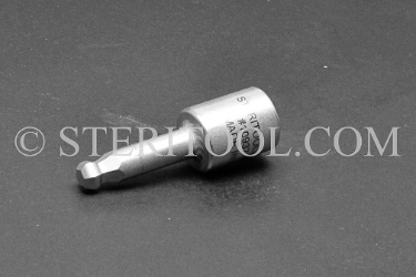 #10937 - 8mm Ball Hex x 3/8 DR Stainless Steel Bit. 3/8 dr, 3/8dr, 3/8-dr, ball hex, bit, staInless steel