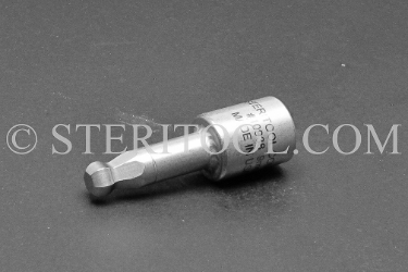 #10938 - 9mm Ball Hex x 3/8 DR Stainless Steel Bit. 3/8 dr, 3/8dr, 3/8-dr, ball hex, bit, staInless steel