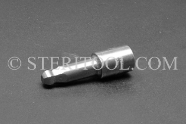 #10939 - 10mm Ball Hex x 3/8 DR Stainless Steel Bit. 3/8 dr, 3/8dr, 3/8-dr, ball hex, bit, staInless steel