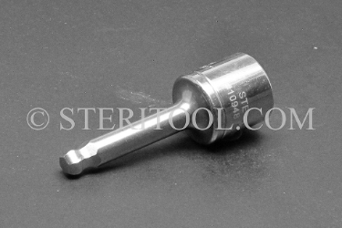 #10948 - 8mm Ball Hex x 1/2 DR Stainless Steel Bit. 1/2 dr, 1/2dr, 1/2-dr, ball hex, bit, staInless steel