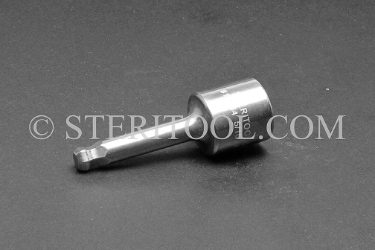 #10964 - 5/16" Ball Hex x 1/2 DR Stainless Steel Bit. 1/2 dr, 1/2dr, 1/2-dr, ball hex, bit, staInless steel