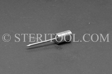 #10972 - 1.3mm Ball Hex x 1/4 DR Stainless Steel Bit, 2-1/4" OAL. 1/4 dr, 1/4dr, 1/4-dr, ball hex, bit, staInless steel