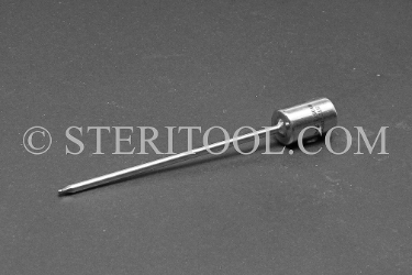 #10973SP4 - 1.5mm Ball Hex x 1/4 DR Stainless Steel Bit, 4" OAL. 1/4dr, 1/4 dr, 1/4-dr, ball hex, stainless steel, bit, allen