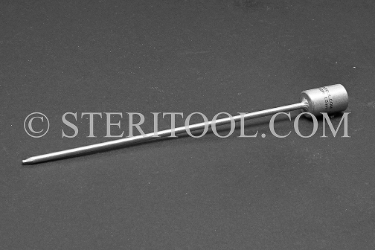 #10973SP6 - 1.5mm Ball Hex x 1/4 DR Stainless Steel Bit, 6"(150mm) Shaft. 1/4dr, 1/4 dr, 1/4-dr, ball hex, stainless steel, bit, allen