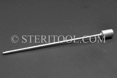 #10977SP4 - 3.0mm Ball Hex x 1/4 DR Stainless Steel Bit, 4"(150mm) Shaft. 1/4dr, 1/4 dr, 1/4-dr, ball hex, stainless steel, bit, allen