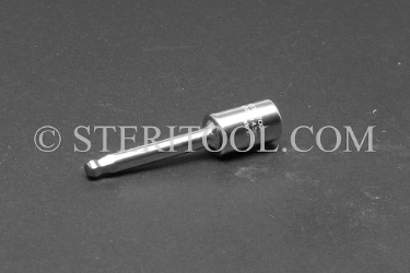 #10980 - 4.5mm Ball Hex x 1/4 DR Stainless Steel Bit, 2-1/4" OAL. 1/4 dr, 1/4dr, 1/4-dr, ball hex, bit, staInless steel