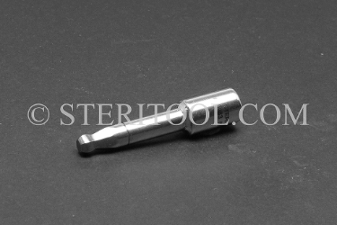 #10984 - 7.0mm Ball Hex x 1/4 DR Stainless Steel Bit, 2-1/4" OAL. 1/4 dr, 1/4dr, 1/4-dr, ball hex, bit, staInless steel