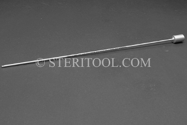 #10988SP12 - 3/32" Ball Hex x 1/4 DR Stainless Steel Bit, 12" OAL.  1/4 dr, 1/4dr, 1/4-dr, ball hex, bit, staInless steel