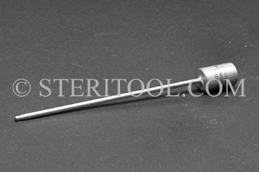 #10988SP4_718 - 3/32" Ball Hex x 1/4 DR Stainless Steel Bit, 4"Shaft. Inconel 718.   1/4 dr, 1/4dr, 1/4-dr, ball hex, bit, staInless steel